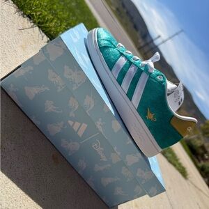 Adidas Kids Turquoise and Yellow Sneakers